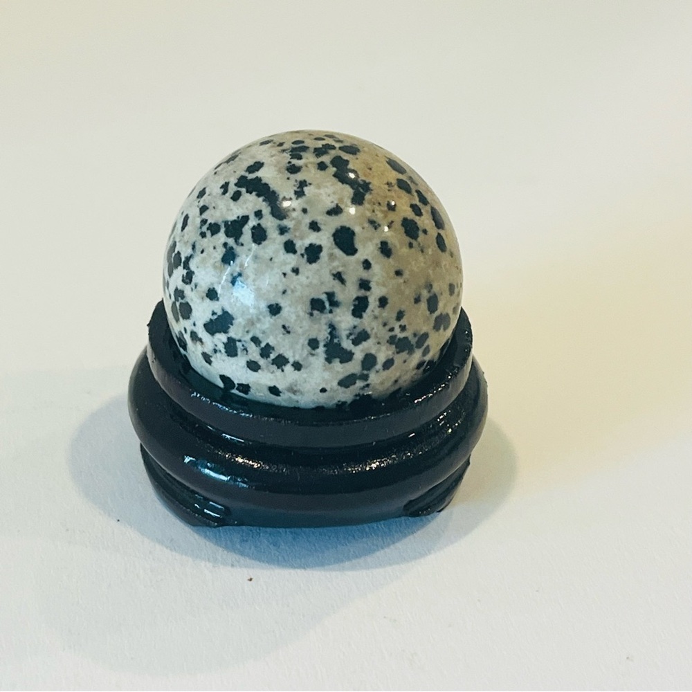 Dalmatian Jasper 1” Sphere with Stand - Picture 6 of 6